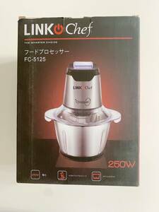 【1円オークション】フードプロセッサー LINKChef 250W フードチョッパー 4枚刃カッター 刻む/潰す/砕く/混ぜる 一台多役 1.2L容量 AME2092