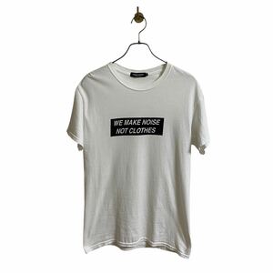 【アンダーカバー UNDERCOVER we make noise not clothes スローガン Tシャツ 白×黒 ボックスロゴ メンズS JONIO artscabut 685 定番】