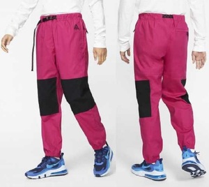 ナイキ S エーシージー トレイルパンツ 定価11000円 フューシャ ブラック ACG TRAIL PANT ストリート ロングパンツ