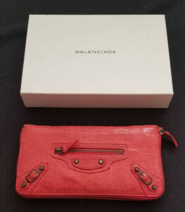 中古■BALENCIAGA バレンシアガ■長財布■ル・コンパニオン■ラウンドファスナー■レザー