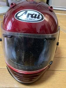 【値下げ】ARAI フルフェイスヘルメット ラパイド　赤　55-56ｃｍ・中古品です。　ヘルメット袋つきです