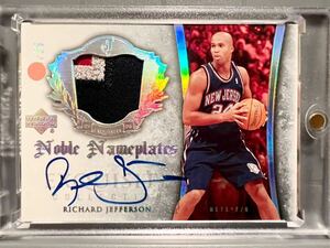 最高級25枚限定 Auto Patch 06 Upper Deck Exquisite Richard Jefferson リチャード・ジェファーソン NBA ユニフォーム サイン Panini 優勝