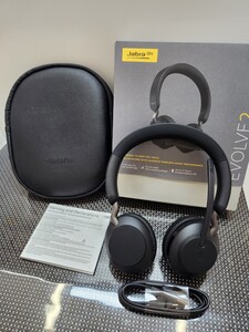 T★未使用品　美品　1円スタート★Jabra Evolve2 65 MS Stereo ヘッドセット マイク付き Blootooth USB-A接続 ノイズキャンセリング