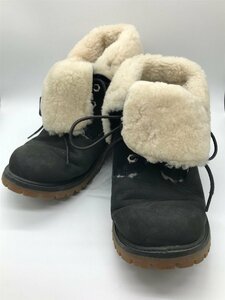 ■【YS-1】 ティンバーランド Timberland ブーツ ■ ボア 白 ホワイト系 × 黒 ブラック系 24cm 7ハーフW 【同梱可能商品】K■