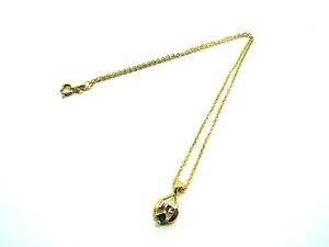 ■美品■ NINA RICCI ニナリッチ ラインストーン ロゴモチーフ ネックレス ペンダント アクセサリー レディース ゴールド系 DE1020