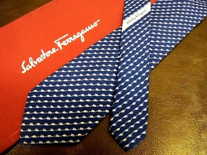 ★並品★4R01234【Ferragamo】フェラガモ「ネズミ マウス 動物 柄」ネクタイ