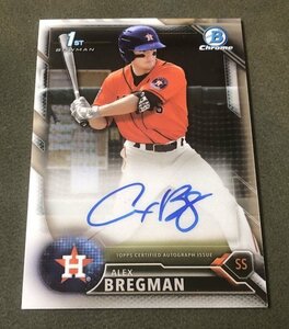 2016 BOWMAN CHROME PROSPECT 1st Alex Bregman RC Auto HOUSTON ASTROS