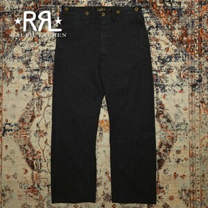 【傑作品】 RRL Wabash Striped Trouser 【30×30】 ウォバッシュ ストライプ トラウザー 濃紺 1930s ビンテージ Ralph Lauren パンツ 総柄