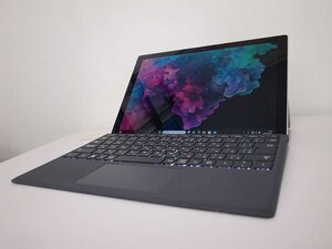 1円～ Microsoft Surface Pro 6 Corei5-8350U Win11 タイプカバー付 (2023-0530-1932)