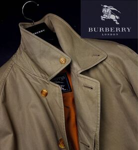 h53 大きいサイズ【男の余裕漂うロングコート!!】定価18万●BURBERRY バーバリー●羊毛ウールステンカラーコート バーバリーコート メンズ 