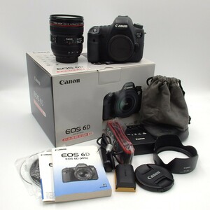 1円〜 Canon キヤノン EOS 6D デジタル一眼レフカメラ ZOOM LENS EF 24-70mm 1:4L IS USM 箱付 動作確認済 現状品 y94-3105999【Y商品】