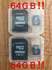 microSDã‚«ãƒ¼ãƒ‰ 64GBã€�2å€‹ã‚»ãƒƒãƒˆã€‘(SDã‚«ãƒ¼ãƒ‰ã�¨ã�—ã�¦ã‚‚ä½¿ç”¨å�¯èƒ½!)