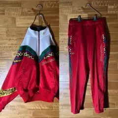 【超希少】adidas セットアップ　トラックジャケット　ジャージ　レッド　L