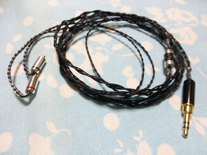 切り込み入り MMCX ケーブル 8N-OFC 3.5mm3極 ステレオミニ トープラ販売 スリーブレス （ 変更可 Shure Westone Campfire iPod iPhone