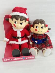 Ｌ486　フィギュア2体セット　FUJIYA/不二家　おすわりペコちゃん　サンタ編＆Peko