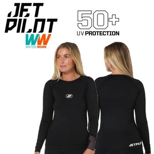 ジェットパイロット JETPILOT 2024 レディース ラッシュガード 長袖 送料無料 ザーラ L/S ラッシー S23025 ブラック 12/L