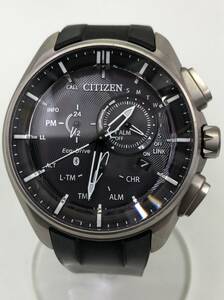 CITIZEN シチズン エコドライブ Eco-Drive W770MV-01 ソーラー メンズ 腕時計 ブラック Bluetooth 専用アプリあり SS-197301