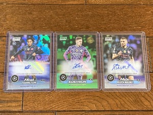 2023-24 Topps Stadium Club Chrome Manchester City Autograph Cards マンチェスターシティ 直筆サインカード ３枚セット