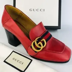 美品★GUCCI・グッチ GGマーモント シェリーライン パンプス（351/2）