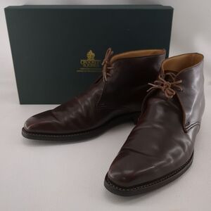 クロケットアンドジョーンズ　チャッカブーツ　7 1/2E　TETBURY　ブラウン　メンズ　5072RS-N9　Crockett & Jones 中古 ◆3114/高洲店