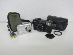 中古 カメラ ２点セット PENTAX ペンタックス Optio E20 5.5-16.5mm ※通電のみ確認済み / konica コニカ c35 38mm f2.8 ※動作未確認 / Q