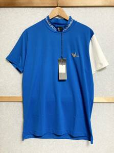 未使用☆[1PIU1UGUALE3 GOLF] 22SS 定価 36,300 ADP S/S MOCK NECK デルピエロ ゴルフウェア モックネックドライTシャツV 5 GDT003 POE305