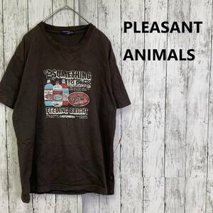 PLEASANT ANIMALS★イラスト Tシャツ★サイズM　10-300　