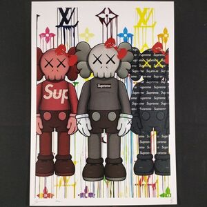 世界限定100枚 DEATH NYC アートポスター K18 カウズ KAWS コンパニオン COMPANION ヴィトン シュプリーム ポップアート POP