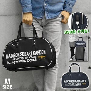 ボストンバッグ ボストンバック メンズ MADISON SQUARE GARDEN マジソンバッグ マディソン Mサイズ キャリーオンバッグ ブラック