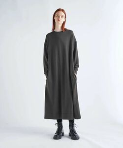 ATON SLOW WOOL クルーネックロングドレス エイトン ワンピース