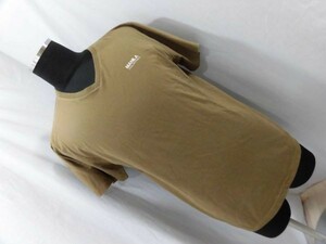 ei-2142　■　Kamisa　■ メンズ　Tシャツ　半袖　茶系　サイズXL　V襟のメンズTシャツ　訳あり