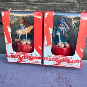 ★⑦中古美品新世紀エヴァンゲリオンオルゴールフィギュアVer3全2種アスカラングレー綾波レイセガSEGA