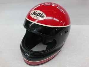 ★中古品★ 当時物 BATTLE SOUND フルフェイス ヘルメット 赤 黒　CBX 旧車 レア【他商品と同梱歓迎】