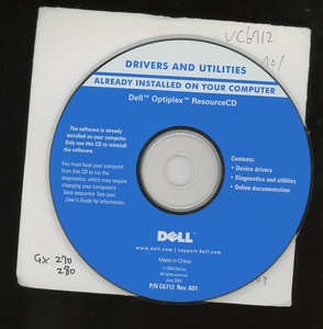 ◆DELL　ResourceCD　DRIVERS AND UTILIES　C6712 Rev.A01