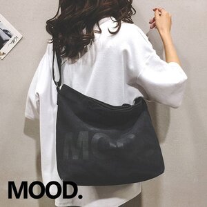 MOOD 2WAY トートバッグ バッグ メンズ レディース かばん 鞄 エコバッグ キャンバス プレゼント 7987817 ブラック 新品 1円 スタート