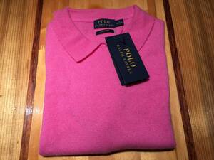 M【定3.7万/廃番/入手困難】センス抜群◎RALPH LAUREN カシミア 100% 襟付き&プルオーバー仕様 最高級ニット☆RRL ビンテージ