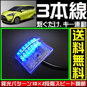 シエンタ ハイブリッドに■青,LEDスキャナー■3本線繋ぐだけ ダミー セキュリティー★VARADのようにVIPERやクリフォードへも接続可能