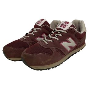 K261Y New Balance ニューバランス KJ373 キッズ ジュニア スニーカー 23.5cm ボルドー ホワイト