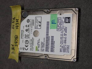 管理番号F　HITACHI　2.5インチHDD 500GB 　中古　