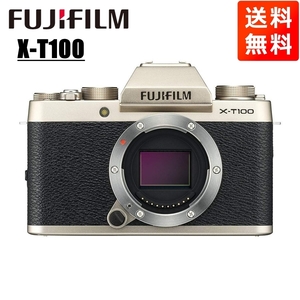 富士フイルム FUJIFILM X-T100 ボディ ゴールド ミラーレス一眼 カメラ 中古