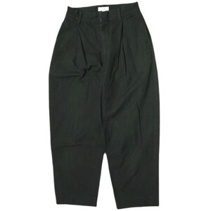 Steven Alan スティーブンアラン COTTON CANVAS PEG TOP TROUSERS コットンキャンバスペグトップトラウザーズ M BLACK パンツ g17778