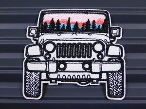 ◆送料\110◆【JEEP・ジープ】※《アイロン刺繍ワッペン／アウトドア》　アメリカン雑貨　刺繍ワッペン　アイロンワッペン