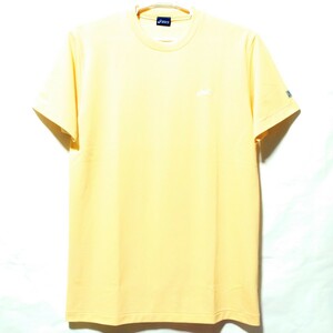 特価/未使用【サイズ=XO(3L)JASPO】ASICS/アシックス/ワンポイント/メンズ/半袖/カノコ/Tシャツ/胸囲=101～107cm/cream.yellow
