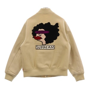 SUPREME シュプリーム 17AW GONZ RAMM Varsity Jacket ゴンズラム マークゴンザレス スタジャン ジャケット ホワイト