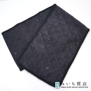 質屋 シャネル CHANEL マフラー ラメ ウール シルク アンゴラ カシミヤ ブラック ココマーク ストール 防寒 マトラッセ H6284 みいち質店