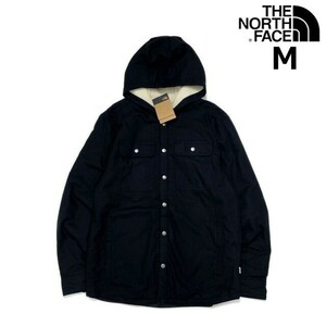 1円～!売切!【正規新品】THE NORTH FACE◆HOODED CAMPSHIRE SHIRT フリース シャツ US限定 保温性 茶タグ 肉厚 アウトドア(M)黒 181024-75