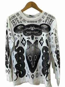 MARCELO BURLON COUNTY OF MILAN◆長袖Tシャツ/XS/コットン/ホワイト/総柄