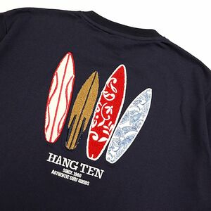 ●送料390円可能商品 ハンテン HANGTEN 新品 メンズ 快適 カジュアル バックロゴ 半袖 Tシャツ 紺 Mサイズ[SM367-BL5-M]一 三 壱★QWER★