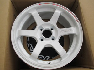 【在庫品】 RAYS TE37 SONIC TIME ATTACK EDITION 15×7J+26 4H-100 WR 2本 ダッシュホワイト/REDOT◆ボルクレーシング レイズ 