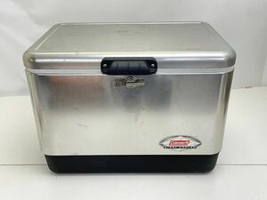 H073-N35-2515 Coleman コールマン STEEL COOLER スチールクーラー 現状品2